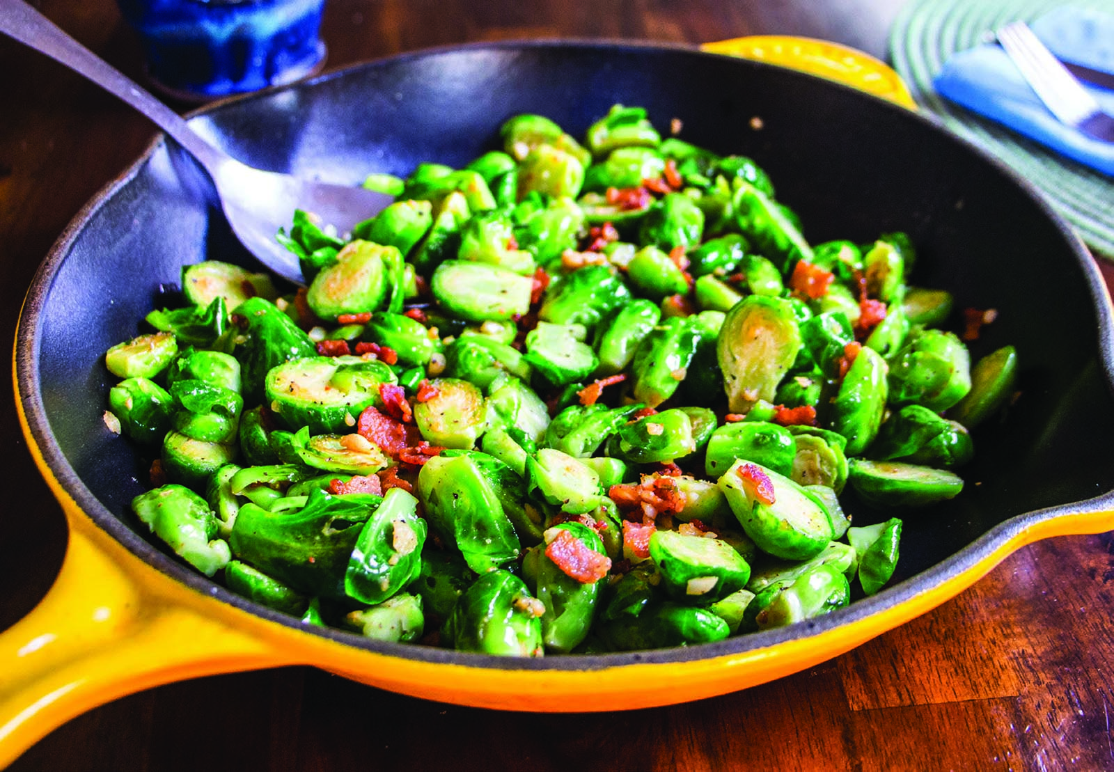 Garlicky Brussels Sprouts With Bacon Recipe | LifeSource Natural Foods