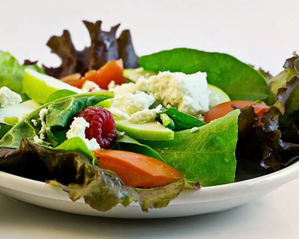 Keto Diet Vegetable Salad Plate