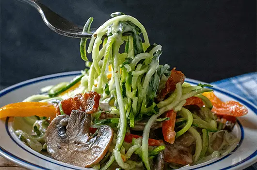 Zucchini Noodles With Cashew Cream Sauce