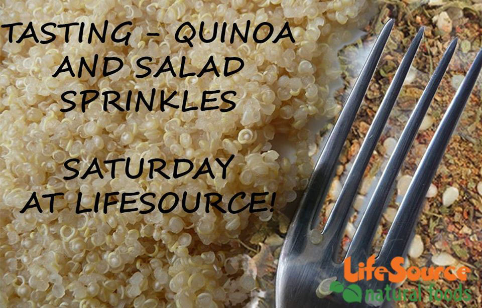 Tasting Bulk Quinoa & Salad Sprinkles LifeSource Natural