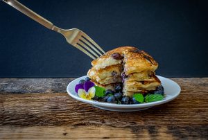 Blueberry Kefir Pancakes