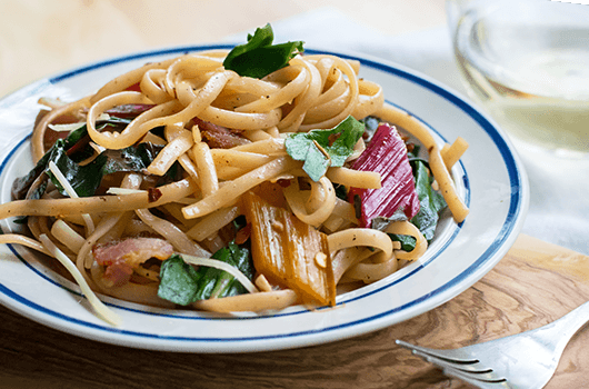 Pasta With Chard & Bacon | Recipe | LifeSource Natural Foods