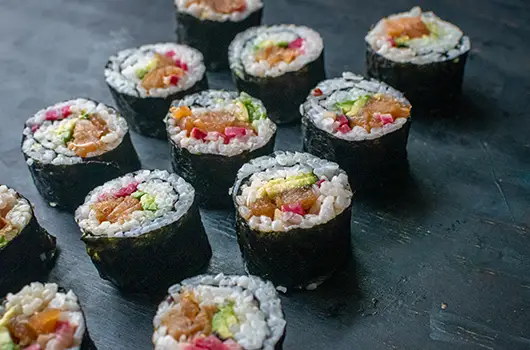 Teriyaki Salmon Sushi Rolls
