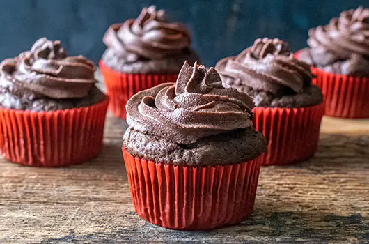 Vegan Chocolate Frosted Cupcakes