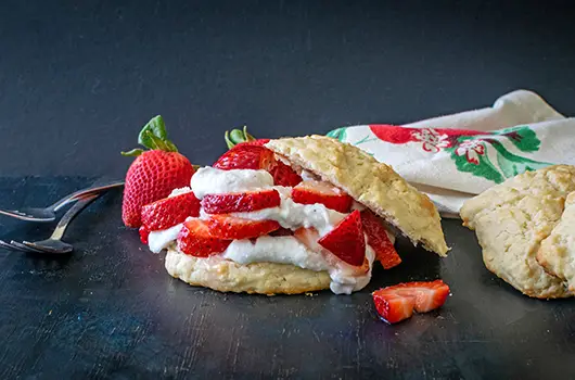 Vegan Strawberry Shortcake with Whipped Cream