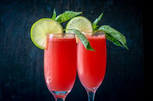 Watermelon Basil Bellini