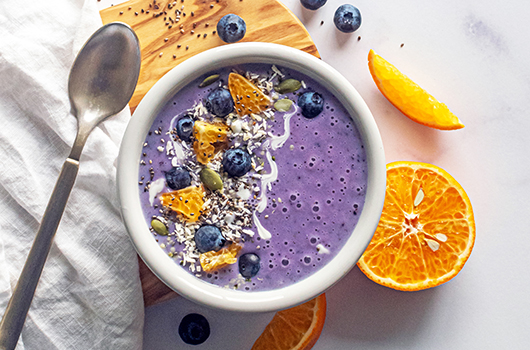 Blueberry Orange Smoothie Bowl - Recipes - LifeSource Natural Foods