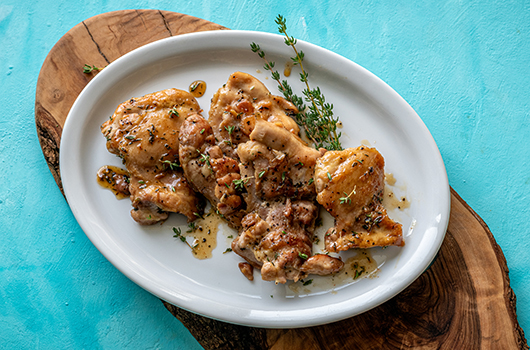 Maple Thyme Chicken Thighs - Recipes - LifeSource Natural Foods