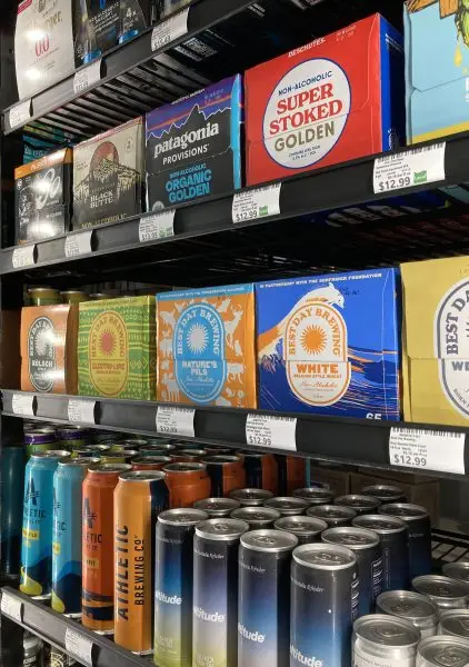Non Alcoholic beers displayed in the new LifeSource beer cooler