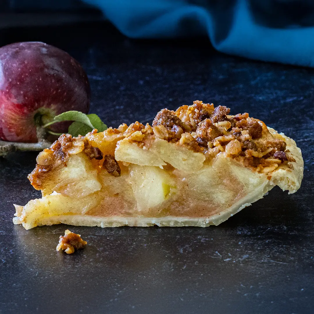 Lifesource kitchen fresh baked vegan friendly Dutch apple pie