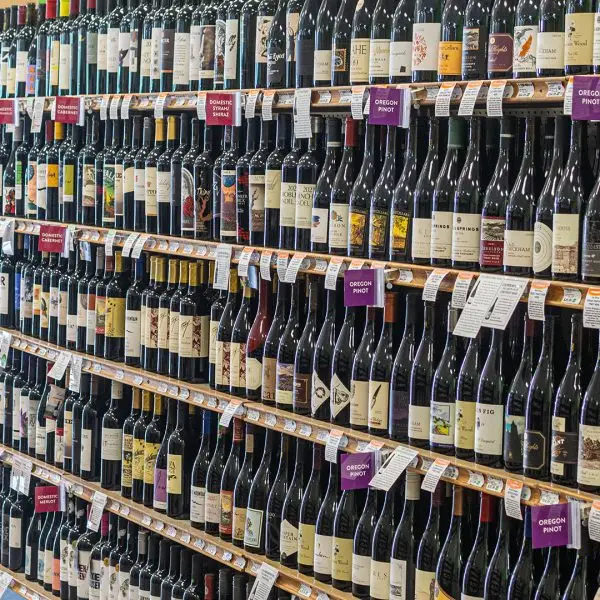 LifeSource Natural Foods Wine department, red wines. Domestic cabernet, syrah/shiraz, oregon pinot noir, domestic merlot