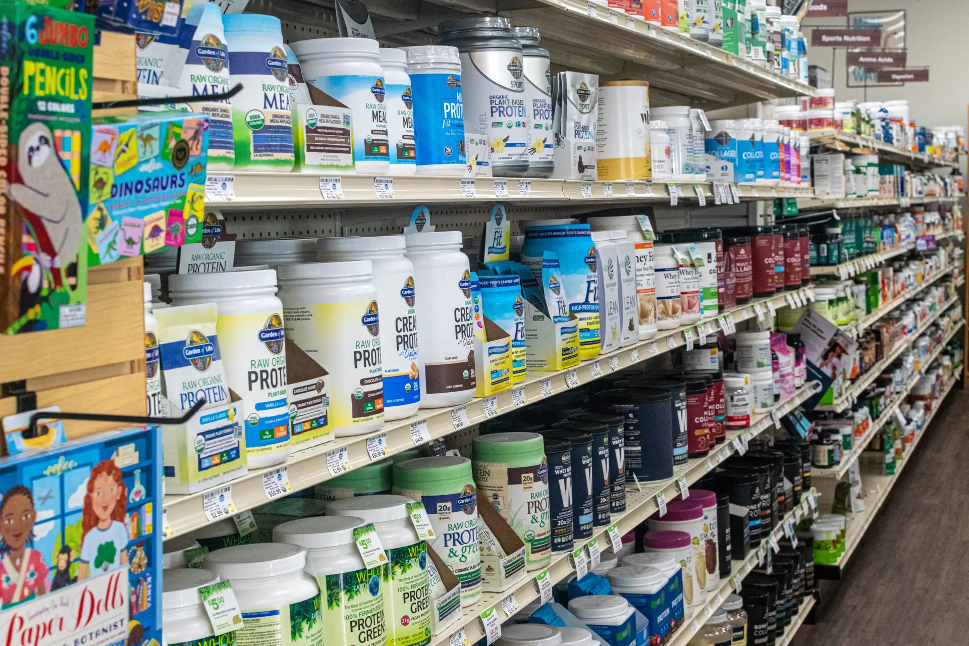 LifeSource Natural Foods Protein Powder, plant based and whey. All regular priced supplements on sale for Supplement Saturday!